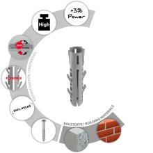 Spreizdübel Barracuda 30 % höhere Haltewerte von Tox 8 x 40 mm 100 Stück