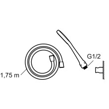 Mora Cera S5 Handbrause mit Wandhalter Chrom