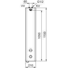 Mora tronic Duschpaneel WMS, mit Thermostatfunktion, Anschluss von oben oder hinten, Batterieanschluss