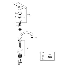 Grohe Einhandmischer Spültisch Eurosmart flacher Auslauf verchromt