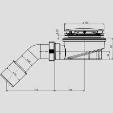 Sanit Duschwannen Ablaufgarnitur D:90 mm