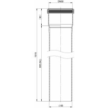 Atec Rohr PolyTop kürzbar DN80 955 mm