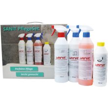 Sanit Pflegeset für Küche, Bad und WC 4 Flaschen 500/750ml