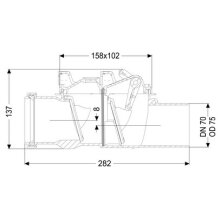 Kessel Kellerablauf Drehfix DN 100, Rost schwarz, Typ 5