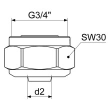 Klemmverschraubung 15 mm 3/4" Überwurf Schlösser