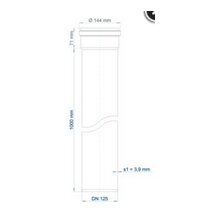 PoloPlast Steckmuffenrohr PKEM Polo-Kal NG DN 125 1000mm