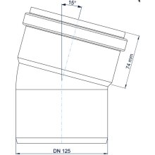 PoloPlast Bogen PKB Polo-Kal NG DN 125 15Grad