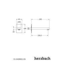 Herzbach NEO CASTELL Wandauslauf 240mm