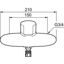 Mora Cera W5 Wasch-/Spültisch-Einhebelmischer, Wandbatterie Chrom