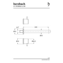 Herzbach DESIGN iX Waschtisch-Wandbrückenbatterie Farbset 240mm