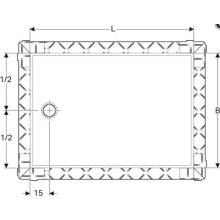 Geberit Duschfläche Setaplano Aufbau 60 b. 25cm 900x1200x45mm we alpin