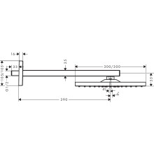 HG Kopfbrause Raindance E 300 1jet mit Brausearm 390mm verchromt