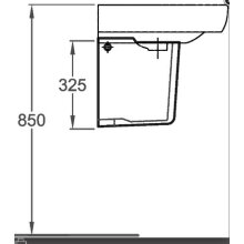 Geberit M100 Halbsäule inklusive Bef. für Waschtisch weiß