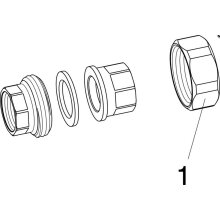 Viega Rohrverschraubung Rotguss, flachdichtend, IG 1/2