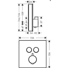 HG Fertigset Thermostat ShowerSelect a. Gl f 2 Verbraucher weiss / verchromt