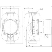 Grundfos Heizungspumpe ALPHA2 Länge 180mm 25-80 1x230V G1 1/2 HWM