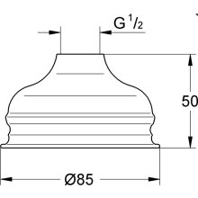 Grohe Kopfbrause Relexa aus Messingblech Brausekopf d= 85mm VC