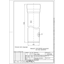 LORO-X-Rohr 01201. DN 50x1000mm, mit 1 Muffe