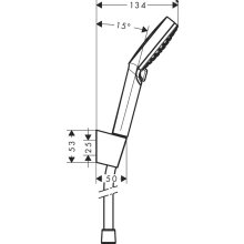 HG Brauseset Crometta Vario Porter d= 10cm BRS 1250mm weiß/verchromt