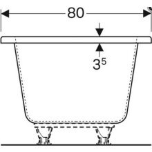 Geberit Badewanne Renova 180x80cm weiß alpin