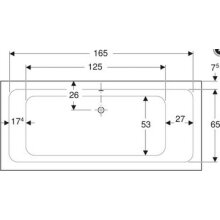 Geberit Badewanne Renova 180x80cm weiß alpin