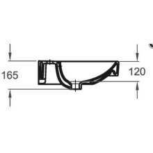 Geberit M100 E-Waschtisch eckige Form 750x480mm weiß