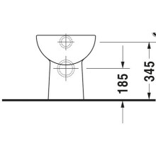 Duravit Stand-Tiefspül-WC D-Code Abgang waagerecht 480x355mm weiß