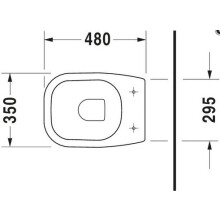 Duravit Stand-Tiefspül-WC D-Code Abgang waagerecht 480x355mm weiß