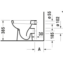 Duravit Stand-Tiefspül-WC D-Code Abgang waagerecht 480x355mm weiß