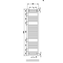 Zehnder O100 Badheizkörper 1856x450mm weiß (RAL 9016)