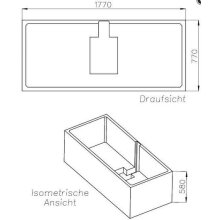 L200 Badewannenträger für L200 Stahl Badewanne 180x80cm