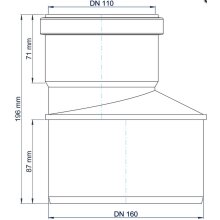 PoloPlast Übergangsrohr PKR Polo-Kal NG DN 160/110