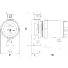 Grundfos Zirkulationspumpe COMFORT DACH 15-14BXA, 1 , 140mm