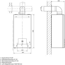 Vaillant Warmwasser-Geyser turboMAG Ventilatorunterst. MAG 1 15/1 Erdgas E