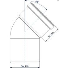 PoloPlast Bogen PKB Polo-Kal NG DN 110 45Grad