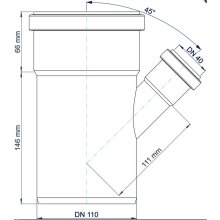 PoloPlast Abzweig PKEA Polo-Kal NG DN 110/40 45Grad