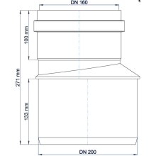 PoloPlast Übergangsrohr PKR Polo-Kal NG DN 200/160