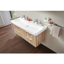 Geberit M100 E-Waschtisch 1200x480mm weiß eckige Form 2 Hahnlöcher