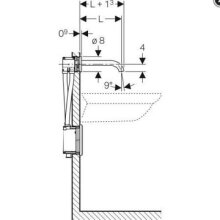 Geberit Elektronik-Waschtischm. Piave Ausl 220 f Netzb. F.-Einh. UP m Mi chrom