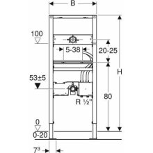 Geberit Duofix Waschtisch-Element 1300mm mit UP - Funktionseinheit