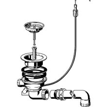 Viega Ablaufventil für Spülen 11/2 mit Bowdenzug, Kunststoff weiß