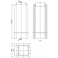 Atec Schachtelement 1195 mm L90 PolyCase inklusive Steckverbinder, DN 125