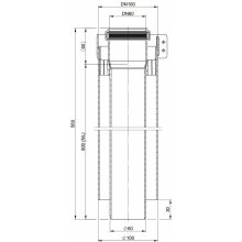 Atec Rohr PolyTwin konzentrisch, kürzbar, DN 60/100 500mm