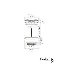 Herzbach LIVING Ablaufventil 1 1/4" rund