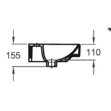 Geberit M100 E-Handwaschbecken eckige Form, 450x360mm weiß