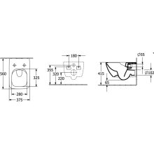 V+B Tiefspül-WWC Venticello Combi-Pack best. a WWC 4611R0XX u. WCSitz 9M80S1 we