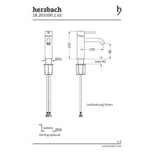 Herzbach DEEP Waschtisch-Einlochbatterie M-Size