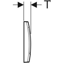 Geberit Betätigungsplatte Twinline30 f 2-Mengen-Spül. we / hochgl. VC