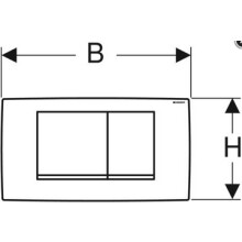 Geberit Betätigungsplatte Twinline30 f 2-Mengen-Spül. we / hochgl. VC