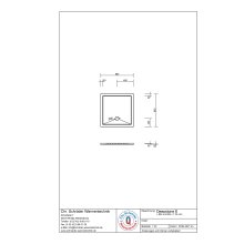 Schröder Viereck Duschwanne Deepstone E 80x80x2 weiß, Mineralguss